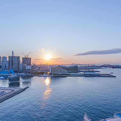 写真：6:30の東側の眺望